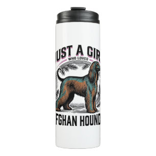 Afghan Hound Lover Vintage Dog Mom Shirt Design_1 Thermal Tumbler