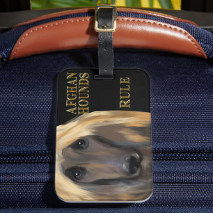 AFGHAN HOUND LUGGAGE TAG