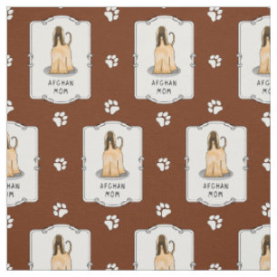 Afghan Hound Mom Afghan Mom (fawn) Cute Dog Mom Fabric