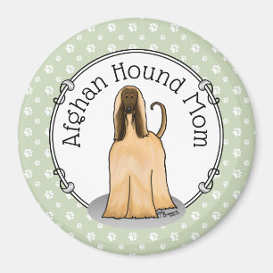 Afghan Hound Mom Afghan Mom (fawn) Cute Dog Mom Magnet