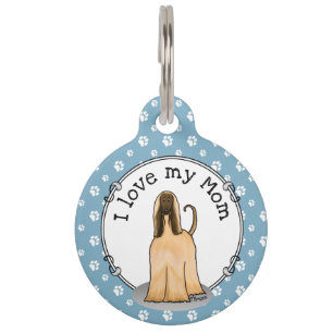 Afghan Hound Mom Afghan Mom (fawn) Cute Dog Mom Pet Tag