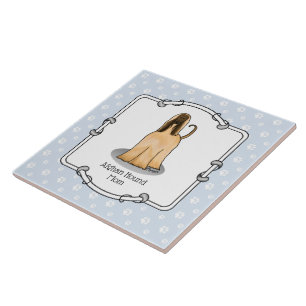 Afghan Hound Mom Afghan Mom (fawn) Cute Dog Mom Tile