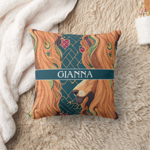 Afghan Hound Mosaic Colorful Personalized Pattern Throw Pillow