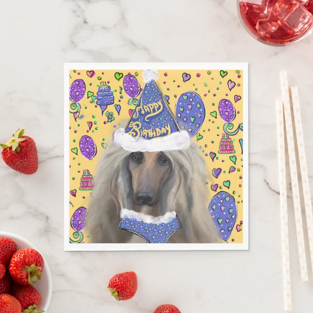 AFGHAN HOUND NAPKIN (Insitu)