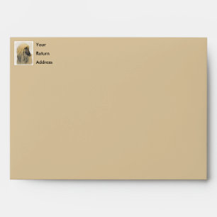 Afghan Hound Painting - Cute Original Dog Art Envelope
