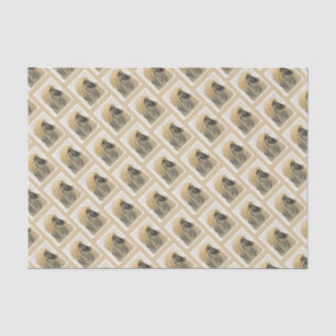 Afghan Hound Painting - Cute Original Dog Art Tissue Paper