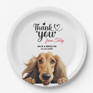 Afghan Hound Paper Plate