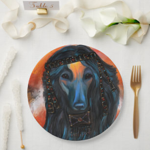 Afghan Hound Paper Plate
