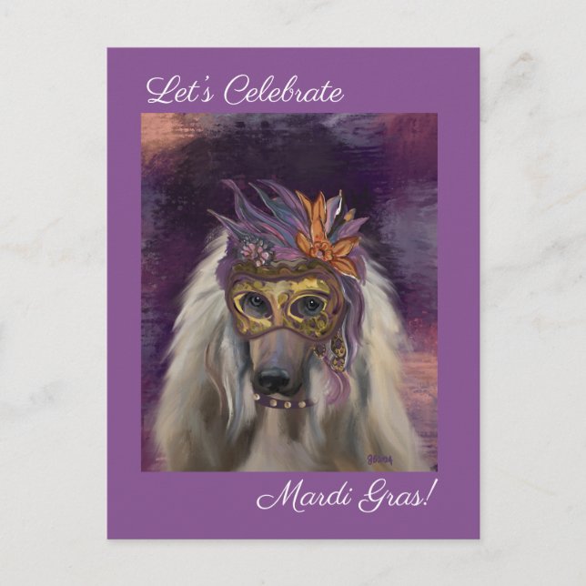 AFGHAN HOUND POSTCARD (Front)