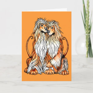 Afghan Hound Puppy Love Thank You Card