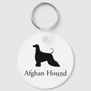 Afghan Hound Silhouette Keychain