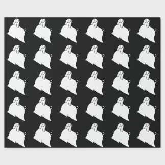Afghan Hound Silhouette wrapping paper