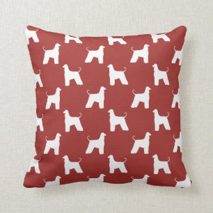 Afghan Hound Silhouettes Pattern Throw Pillow