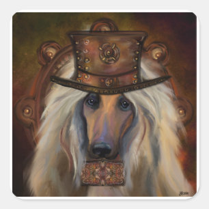 AFGHAN HOUND SQUARE STICKER