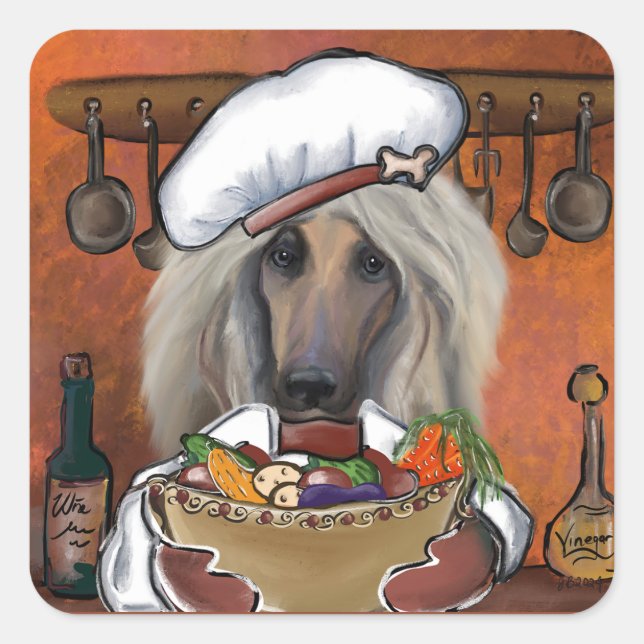 Afghan Hound        Square Sticker (Front)