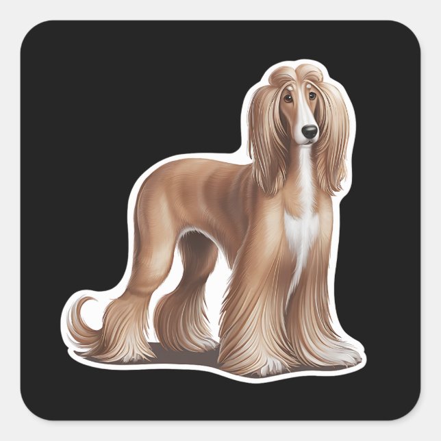Afghan Hound Sticker (Front)
