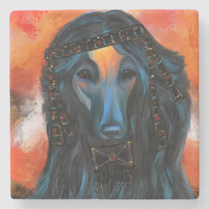 Afghan Hound Stone Coaster