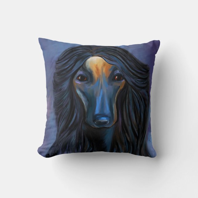 Afghan Hound   Throw Pillow (Front)