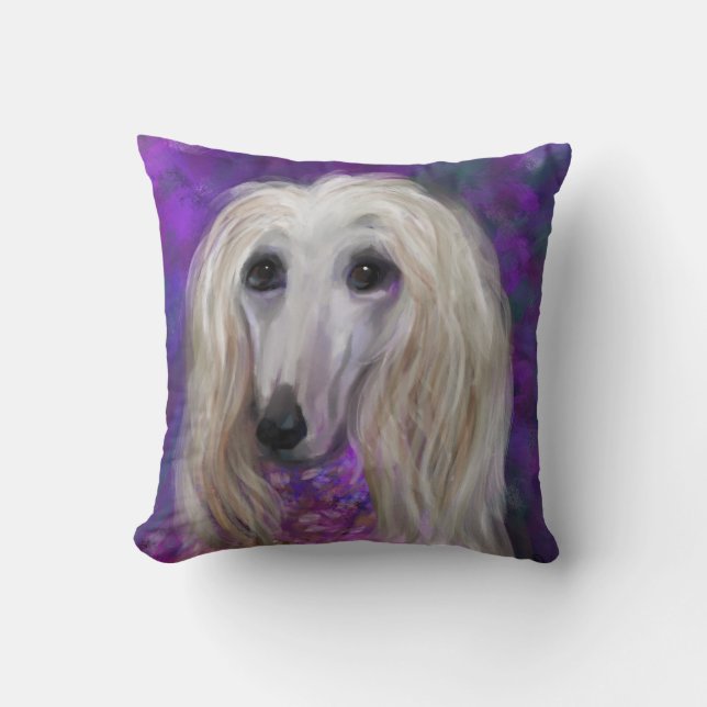  AFGHAN HOUND THROW PILLOW (Front)