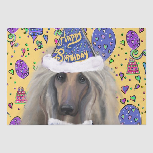 AFGHAN HOUND TISSUE PAPER (Front)