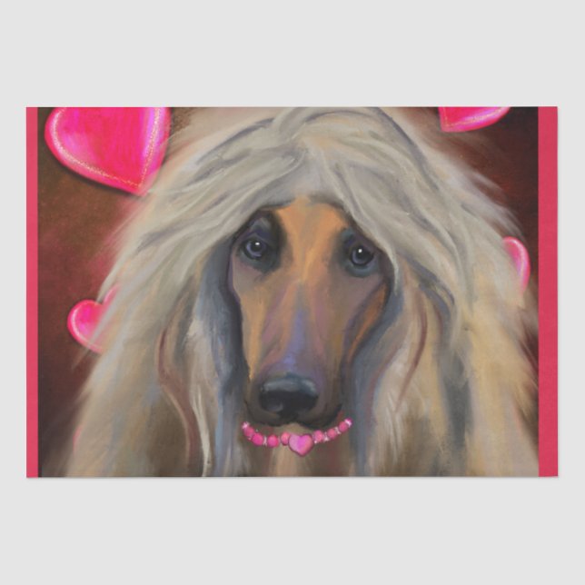 Afghan Hound  Tissue Paper (Front)