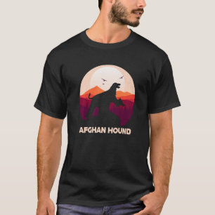 Afghan Hound under Moon for Halloween Costume 1 T-Shirt