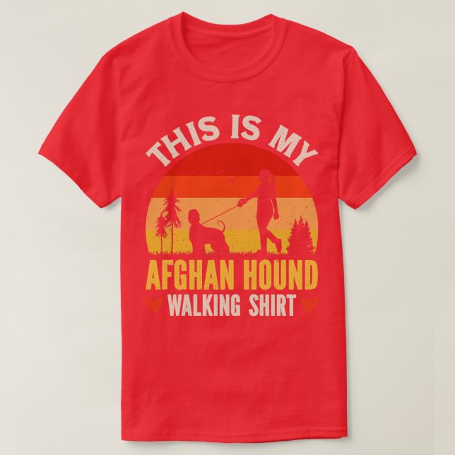 Afghan Hound Walking 1 T-Shirt (Design Front)