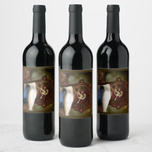 Afghan Hound  Wine Label