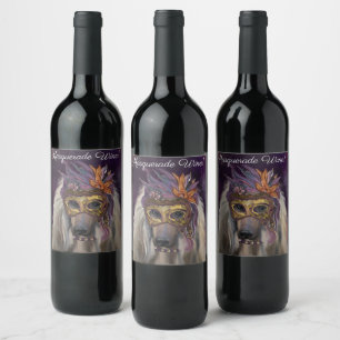 Afghan Hound Wine Label