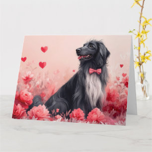 Afghan Hound with Roses - Valentine's Day  Card
