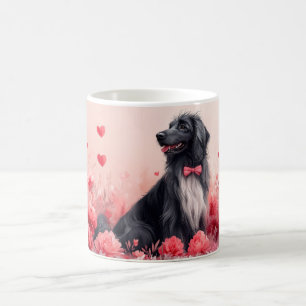 Afghan Hound with Roses - Valentine's Day Coffee Mug