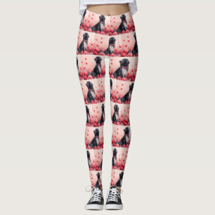 Afghan Hound with Roses - Valentine's Day  Leggings