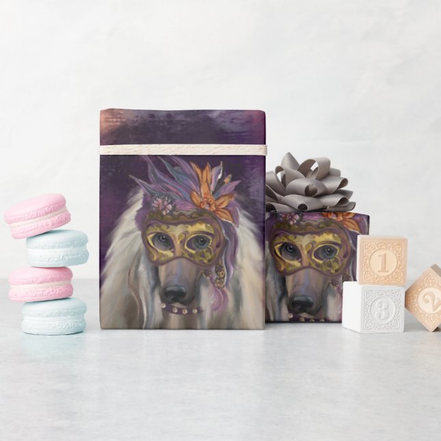 AFGHAN HOUND WRAPPING PAPER (Baby Shower)