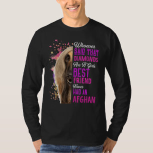 Afghan Hounds Are A Girls Best Friend Dog Mama Mom T-Shirt