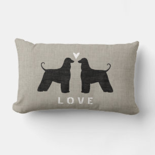 Afghan Hounds Love Lumbar Pillow