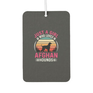 Afghan Hounds Retro Sunset Dog Lover Air Freshener