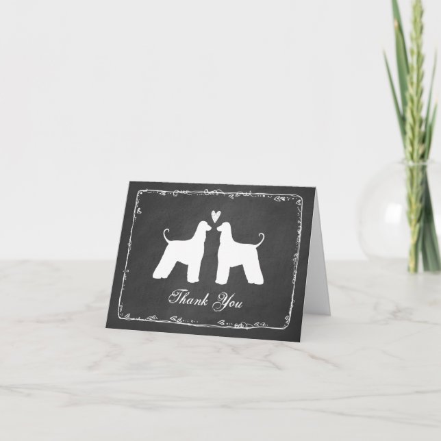 Afghan Hounds Wedding Thank You (Front)