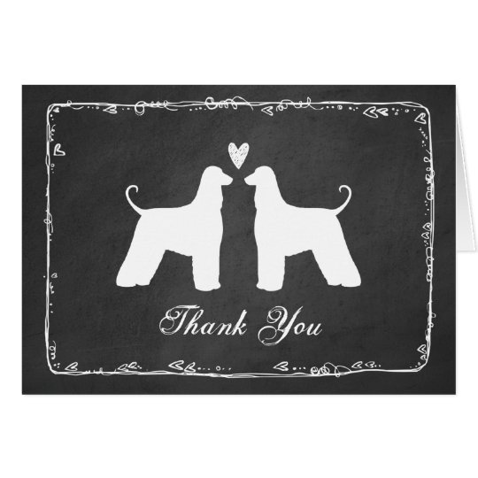 Afghan Hounds Wedding Thank You Card