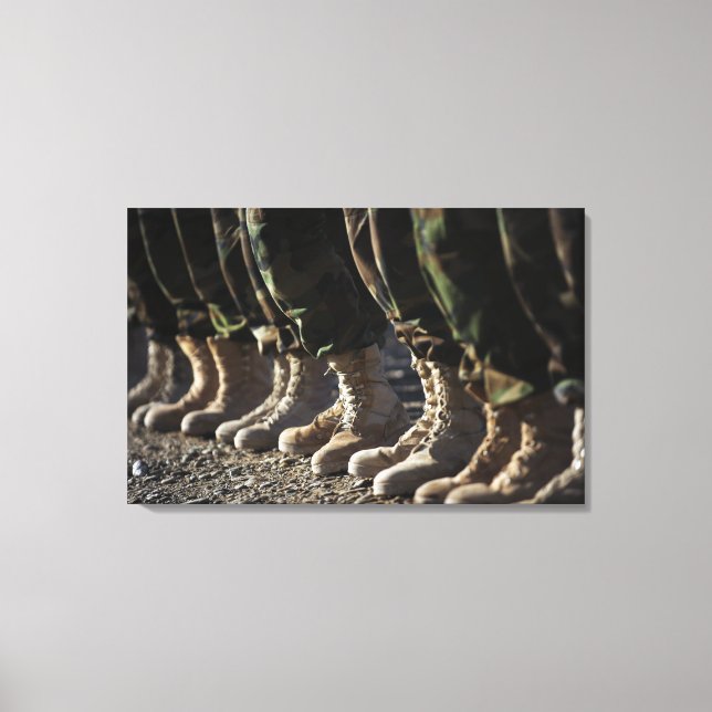 Afghan National Army Air Corp Soldiers Canvas Print (Front)