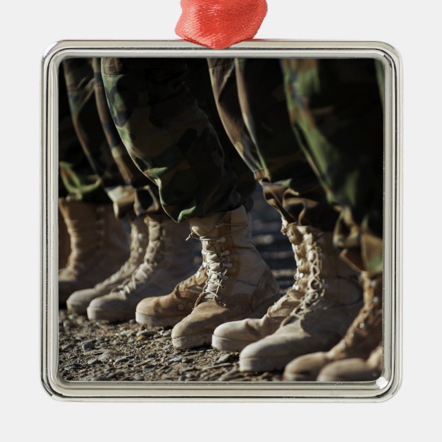 Afghan National Army Air Corp Soldiers Metal Ornament (Front)