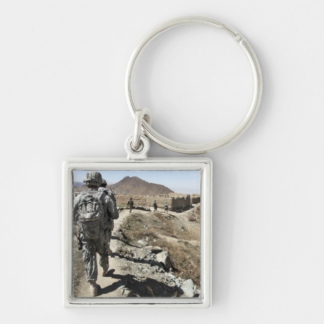 Afghan National Army and US soldiers Keychain (Front)
