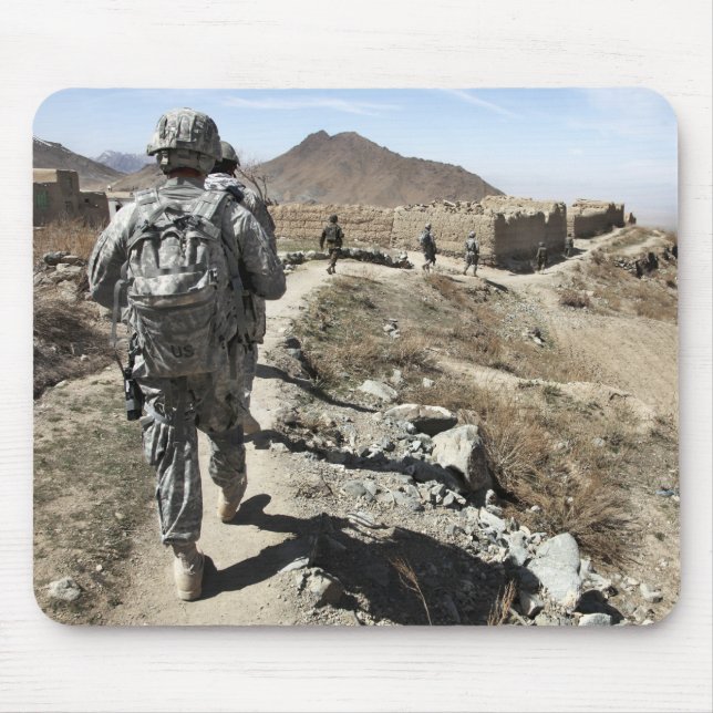 Afghan National Army and US soldiers Mouse Pad (Front)