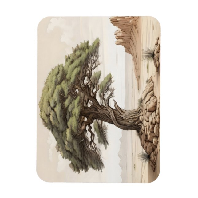 Afghan pine tree  magnet (Vertical)