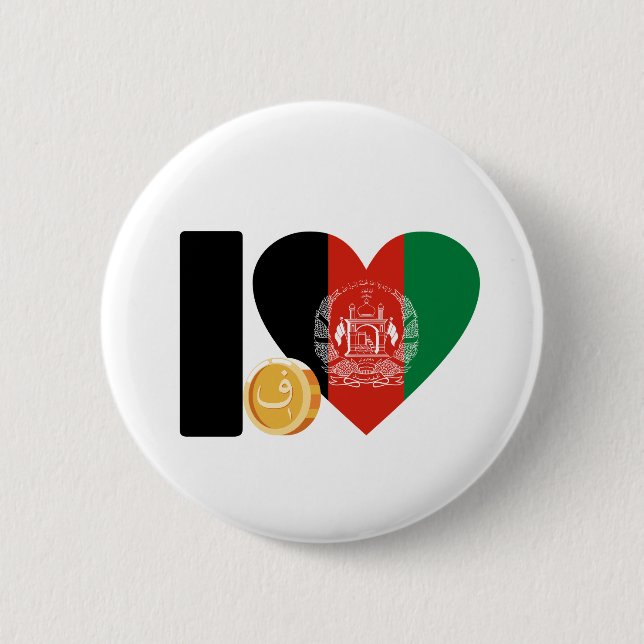 Afghan pride - For real Afghans! 2 Inch Round Button (Front)