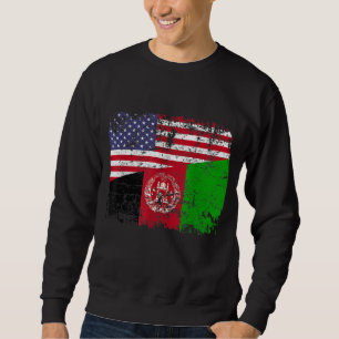 AFGHAN ROOTS Half American Flag USA AFGHANISTAN FL Sweatshirt