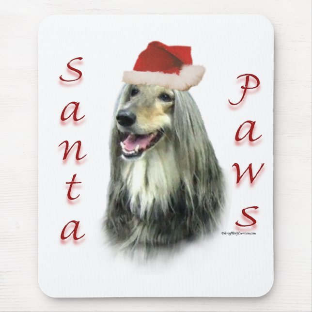Afghan Santa Paws Mouse Pad (Front)