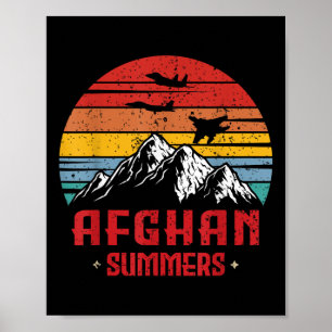 Afghan Summers Veteran Shirt Funny Afghanistan Vet Poster