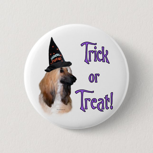 Afghan Trick 2 Inch Round Button (Front)
