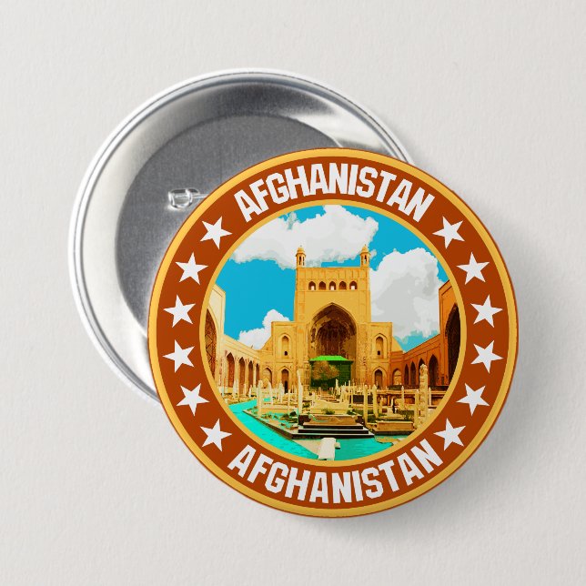 Afghanistan                                        3 inch round button (Front & Back)