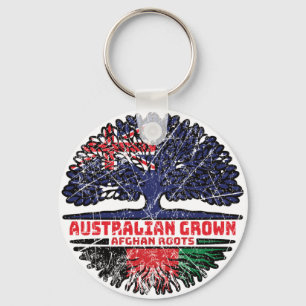 Afghanistan Afghan Australian Australia Tree Roots Keychain
